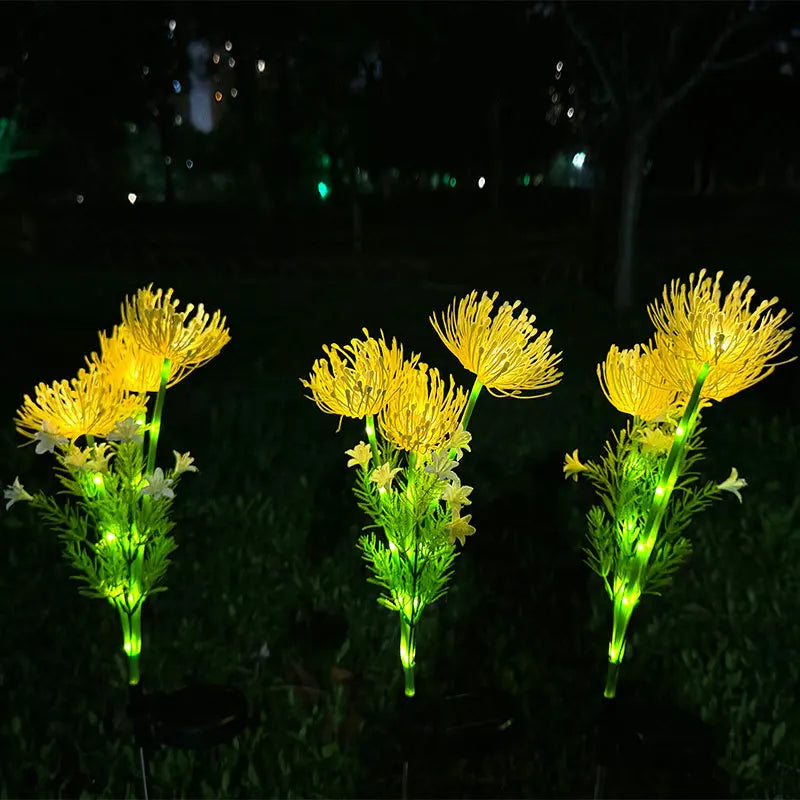 Moktan Sabai Outdoor Solar Garden Lights Flower Yard Lawn Courtyard Decoration Waterproof LED yellow 1PC