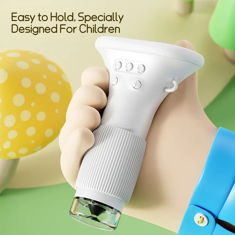 Moktan Sabai Kids Handheld Microscope 1000X Magnification – Portable STEM Science Toy