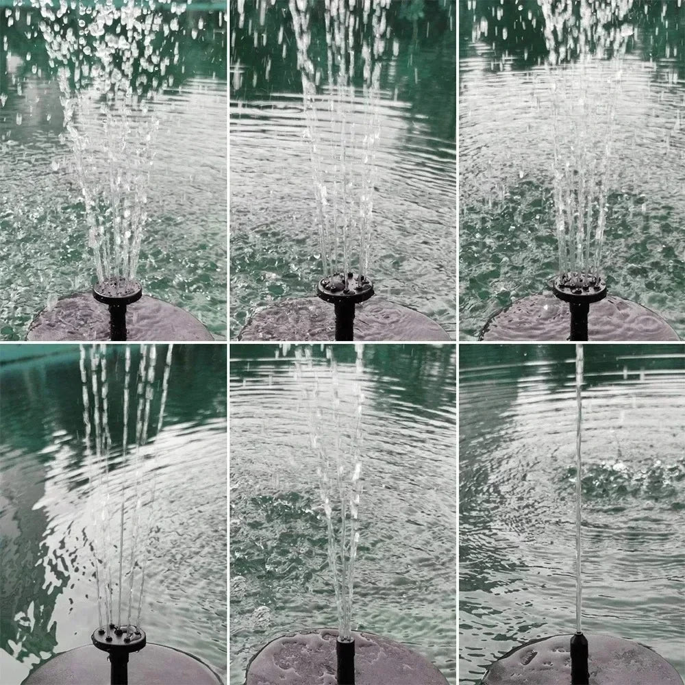 Moktan Sabai Solar Fountain Pump Floating Bird Bath Water Fountain with 4 Nozzles