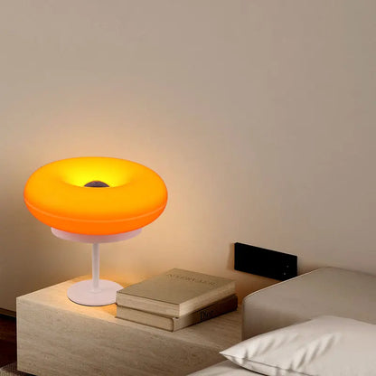 Donut Table Lamp Touch Dimmable Rechargeable LED Bedside Desk Light Home