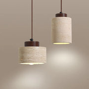 Moktan Sabai Japanese Wabi Sabi Stone Pendant Light – Modern Bedside Hanging Lamp for Bedroom