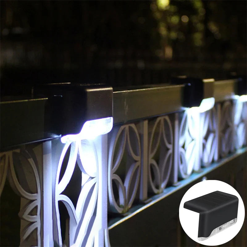 Moktan Sabai Outdoor Solar Deck Lights – Waterproof LED Fence & Step Lamps for Yard & Pathway White Light