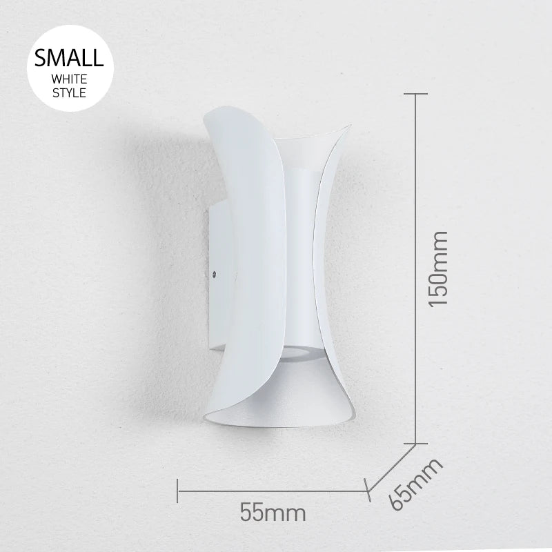 Moktan Sabai IP65 LED Outdoor Wall Light – 6W/10W Waterproof Aluminum Sconce for Porch Garden White 15cm 6W