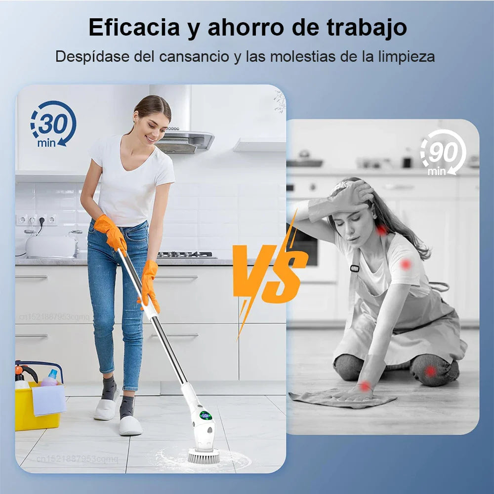 Moktan Sabai Wireless Electric Spin Scrubber 8-in-1 Cordless Cleaning Brush