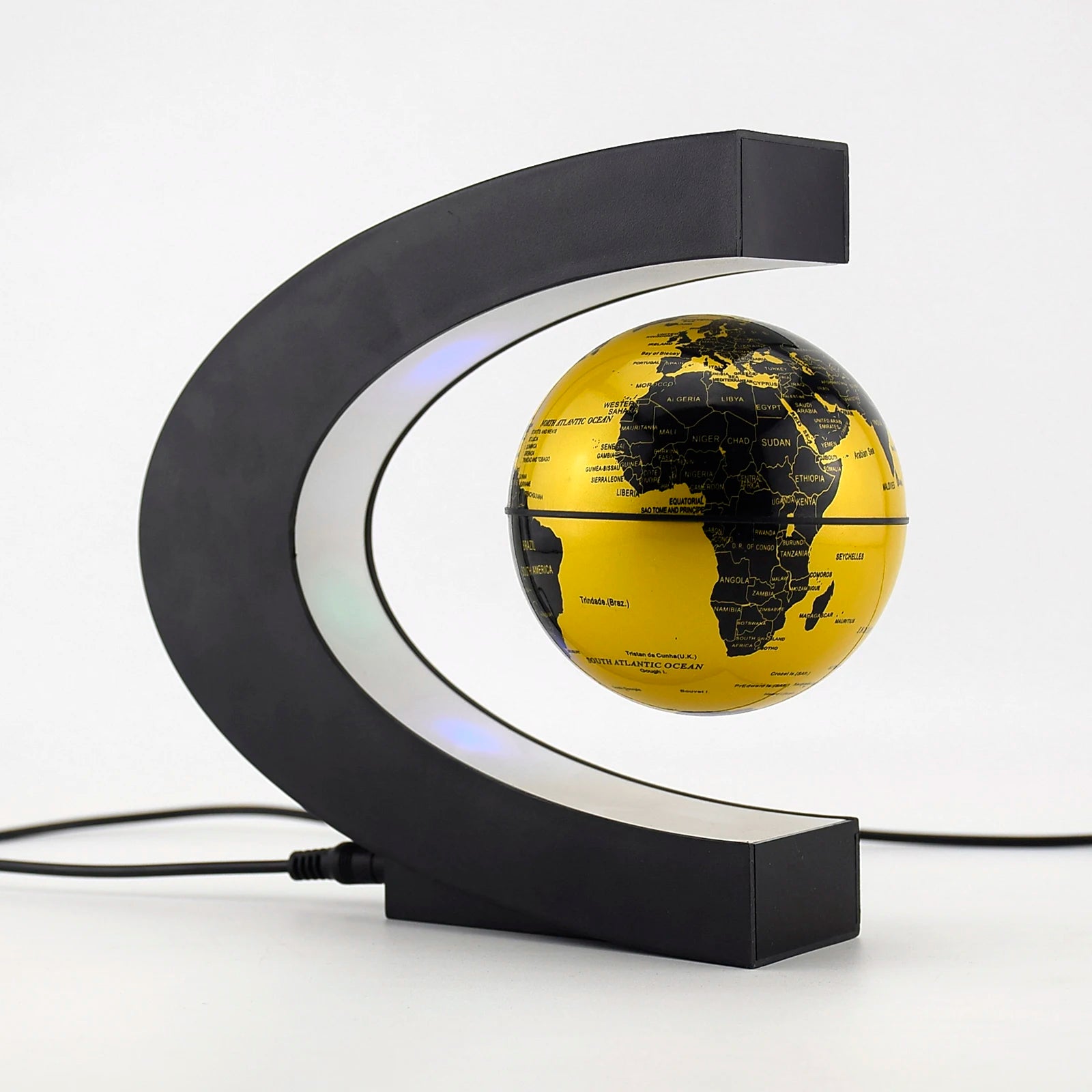 Moktan Sabai Magnetic Levitation Globe LED Floating World Map Lamp Antigravity Home Decor Gift Gold Ball