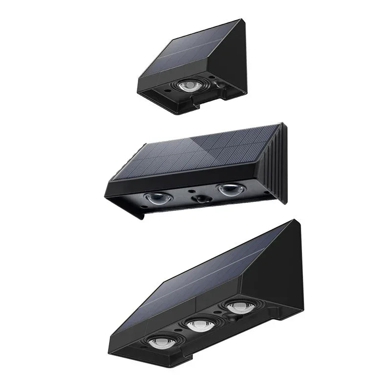 Moktan Sabai Solar Wall Light Outdoor – Waterproof LED Fence Lamp for Garden, Patio & House Sign
