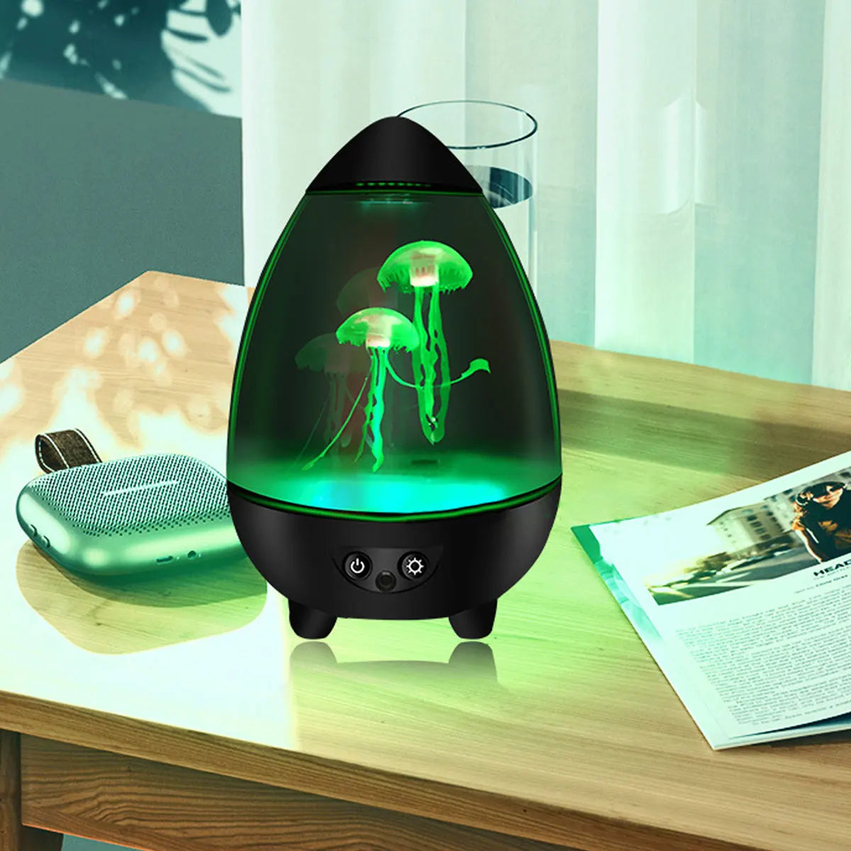 Moktan Sabai LED Jellyfish Lamp RGB Mood Light USB Night Light with Remote Aquarium Desk Decor changeable