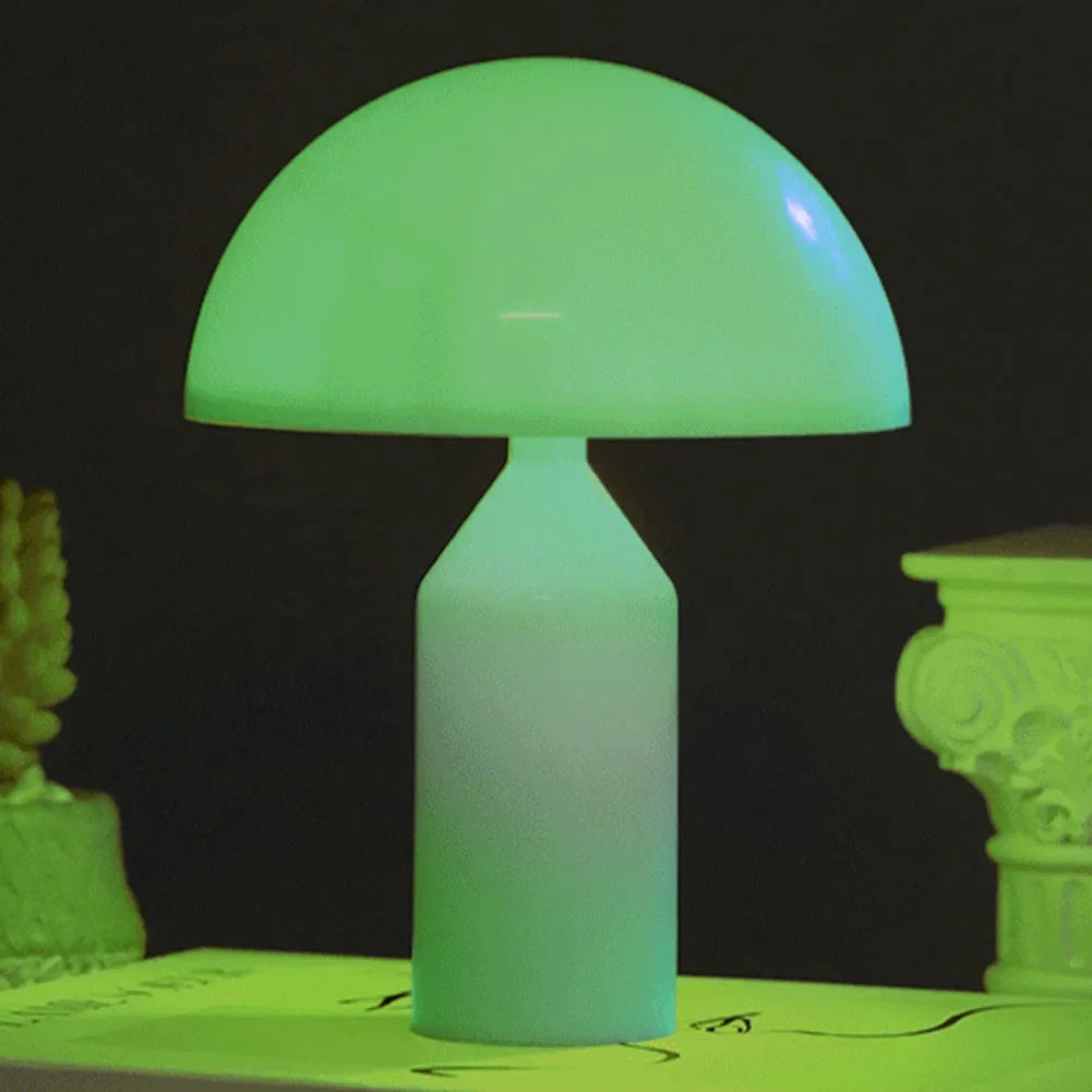 Moktan Sabai Mushroom LED Table Lamp with Touch Dimming | Rechargeable Bedside Night Light