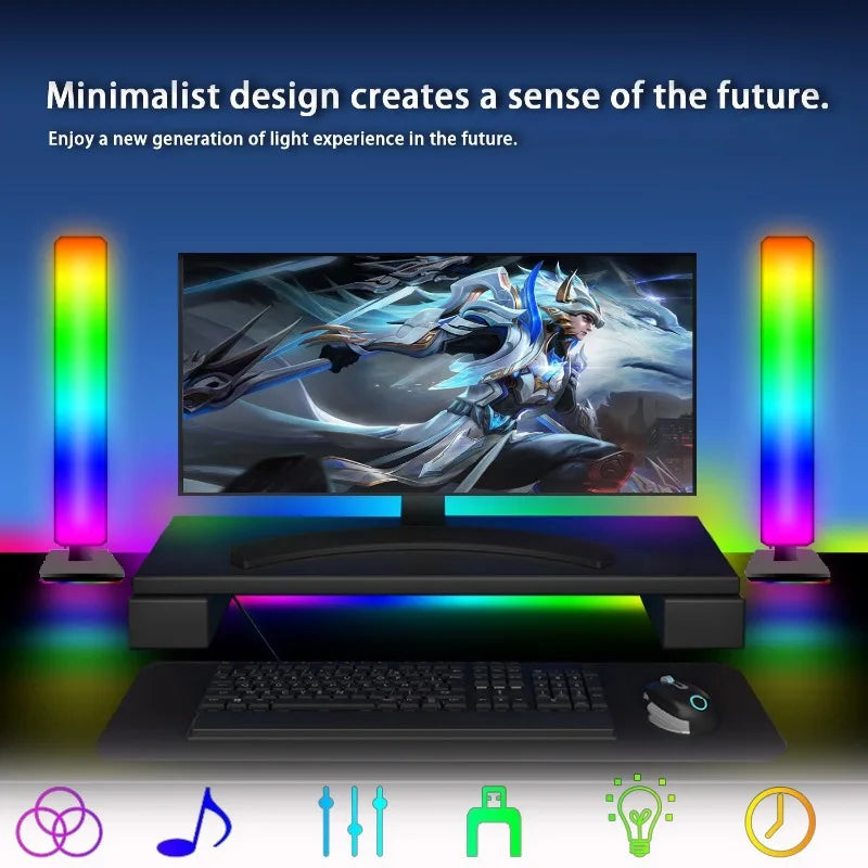 Moktan Sabai Smart RGB Atmosphere Light App Control Music Sync Lamp for Car TV Gaming Desk