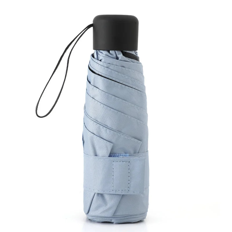 Moktan Sabai Mini Pocket Travel Umbrella Windproof Automatic Folding Compact Rain Umbrella Blue