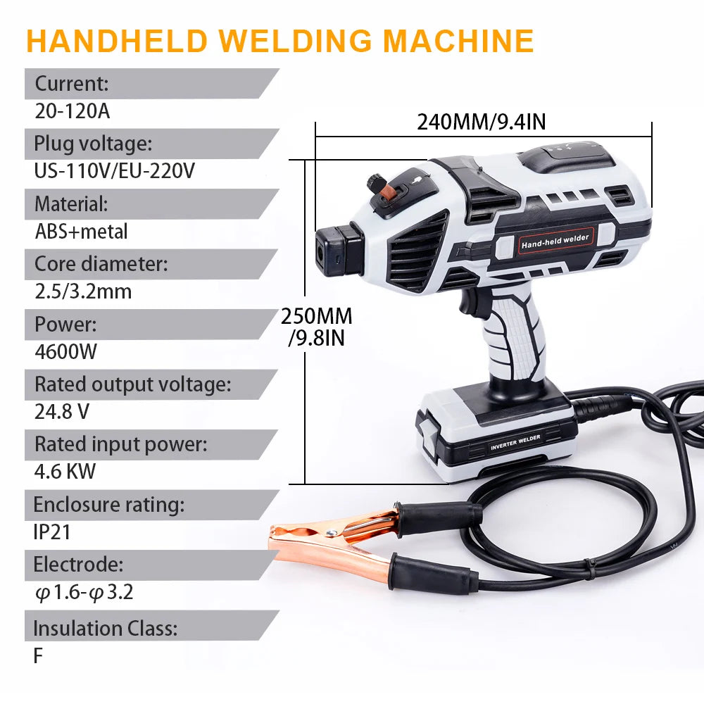 Moktan Sabai 4600W Handheld Arc Welder Mini Portable Welding Machine Home DIY Euro 220V