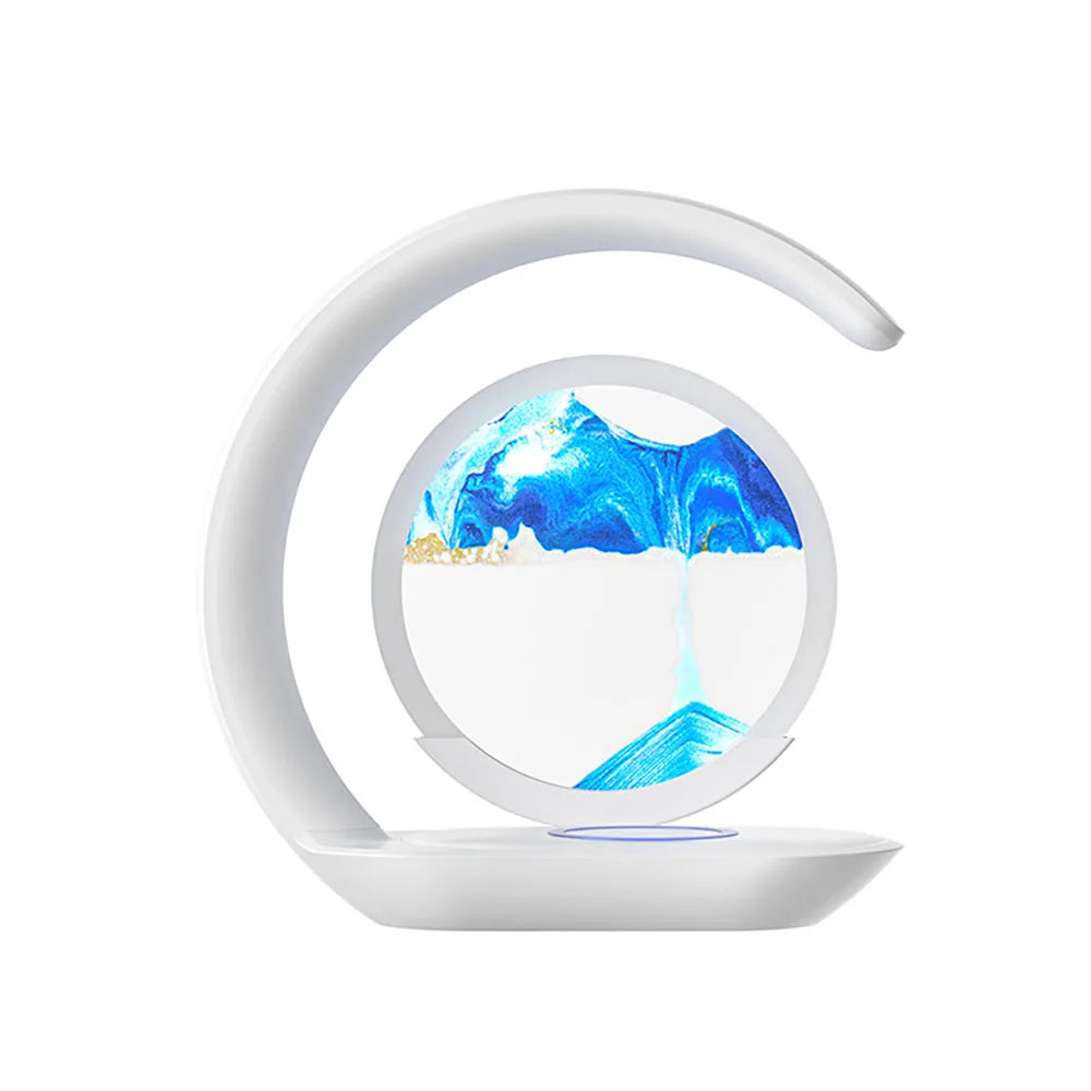 Moktan Sabai Quicksand Table Lamp USB Wireless Charging 3D Hourglass Desk Night Light