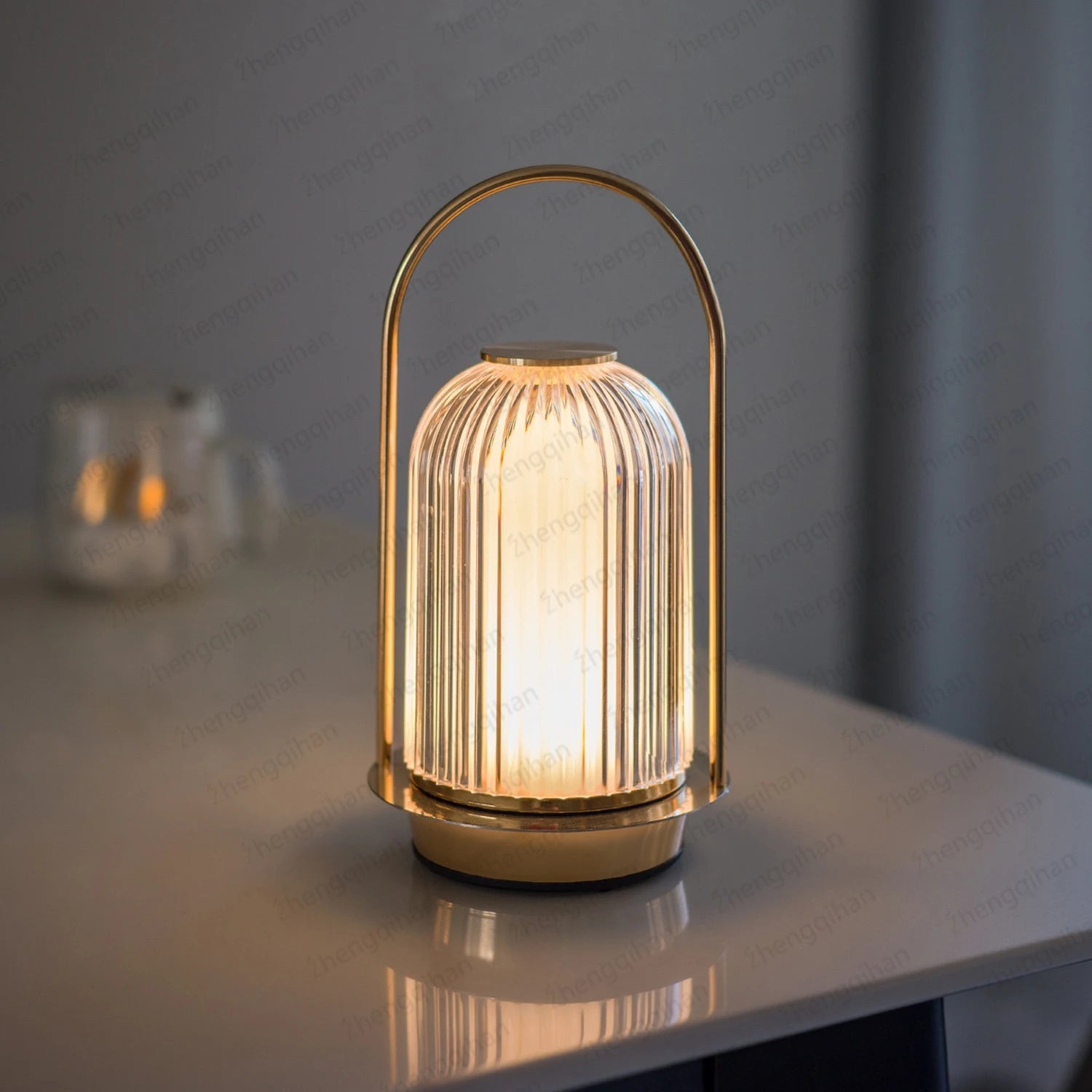 Moktan Sabai Wireless Crystal LED Table Lamp – Rechargeable Touch Night Light for Bedroom Bar C26