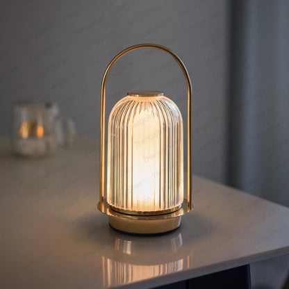 Wireless Crystal LED Table Lamp – Rechargeable Touch Night Light for Bedroom Bar