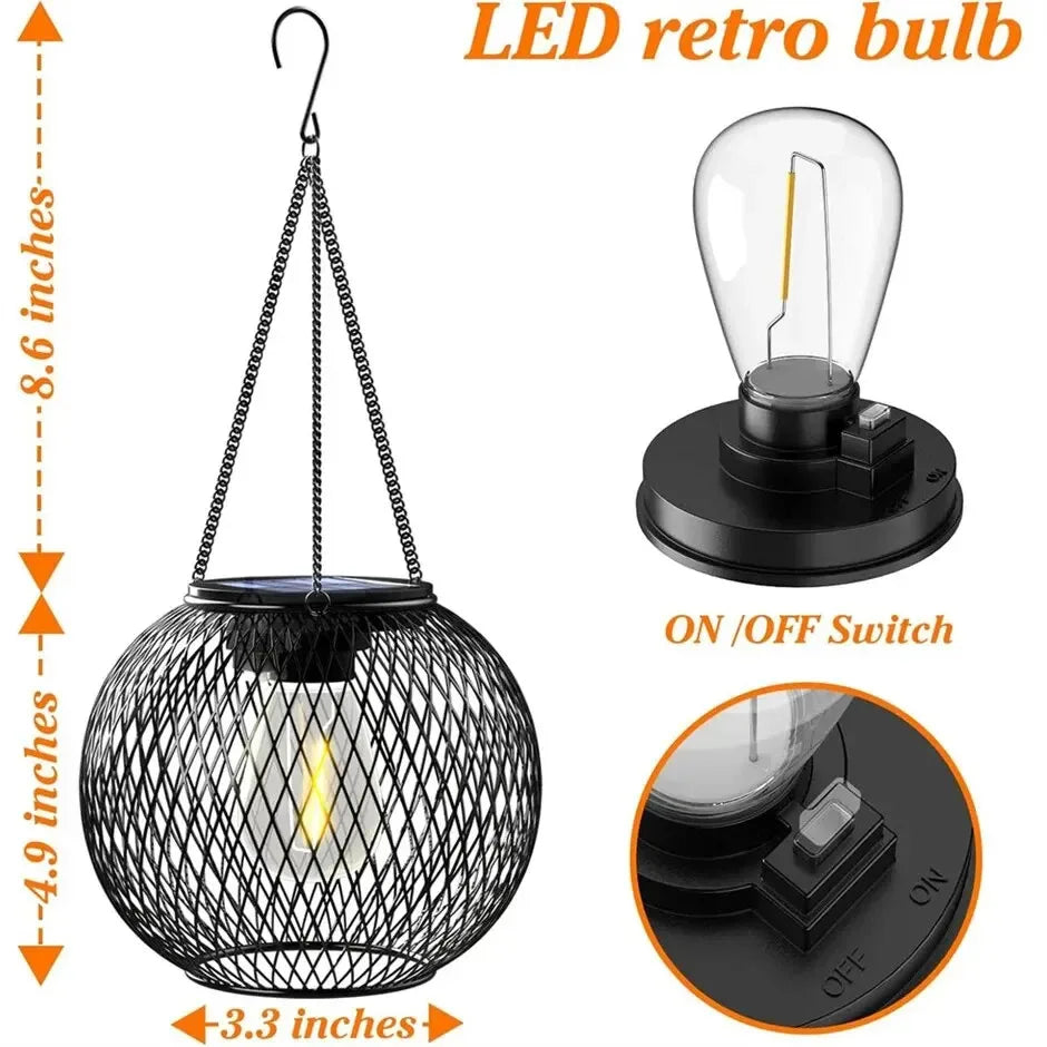 Moktan Sabai Ortiny Solar Lantern Outdoor – Waterproof Hanging Decorative Lights for Garden