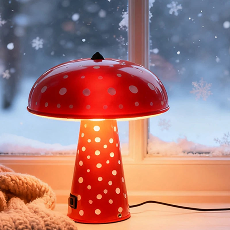 Touch LED Mushroom Table Lamp Night Light Wireless Charging Bedside Desk Lamp