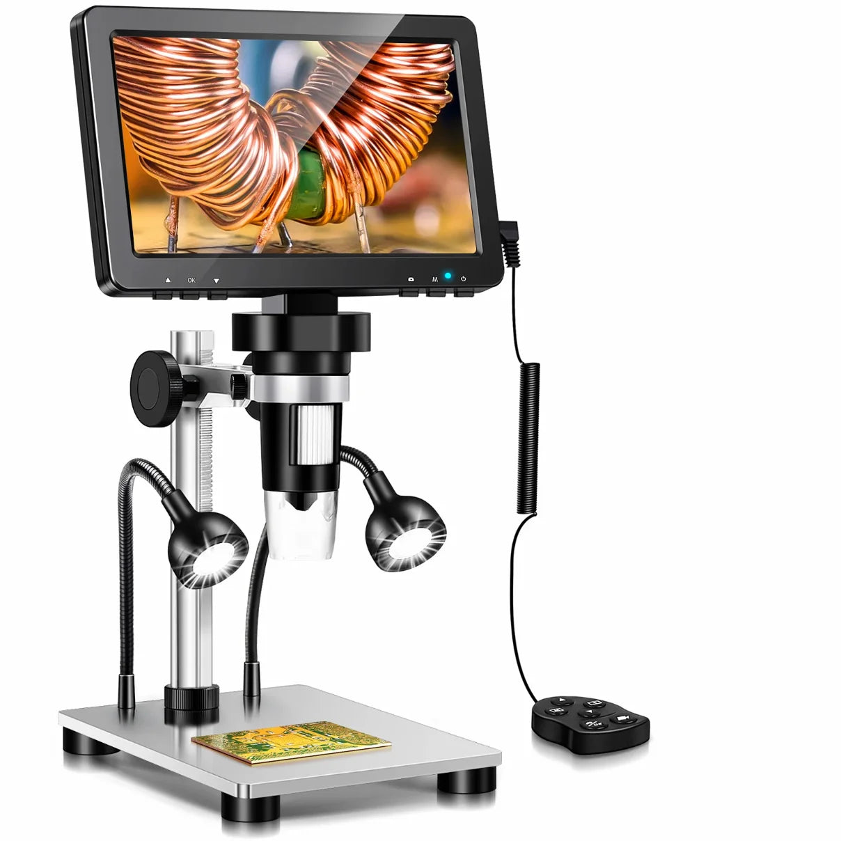 Moktan Sabai 7 Inch Digital Microscope 1200X Coin Repair Camera with LED PC View 1200X