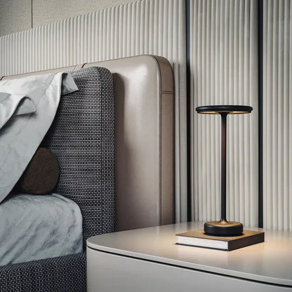 Modern Brass Cone LED Rechargeable Table Lamp Cordless USB-C