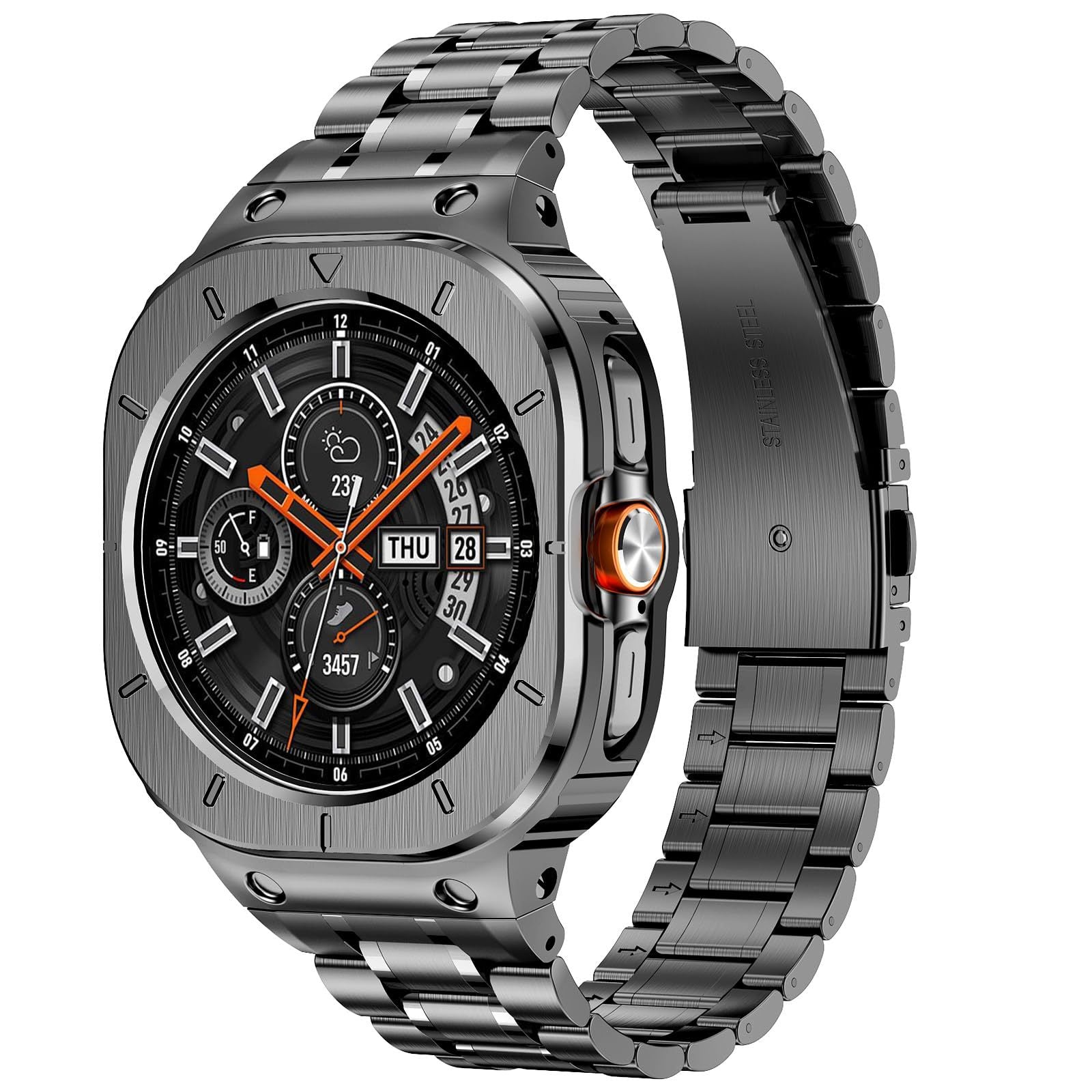 Moktan Sabai FortisGuard Rugged Case Set Galaxy Watch Rugged Case Set Gray Samsung Watch Ultra 47mm