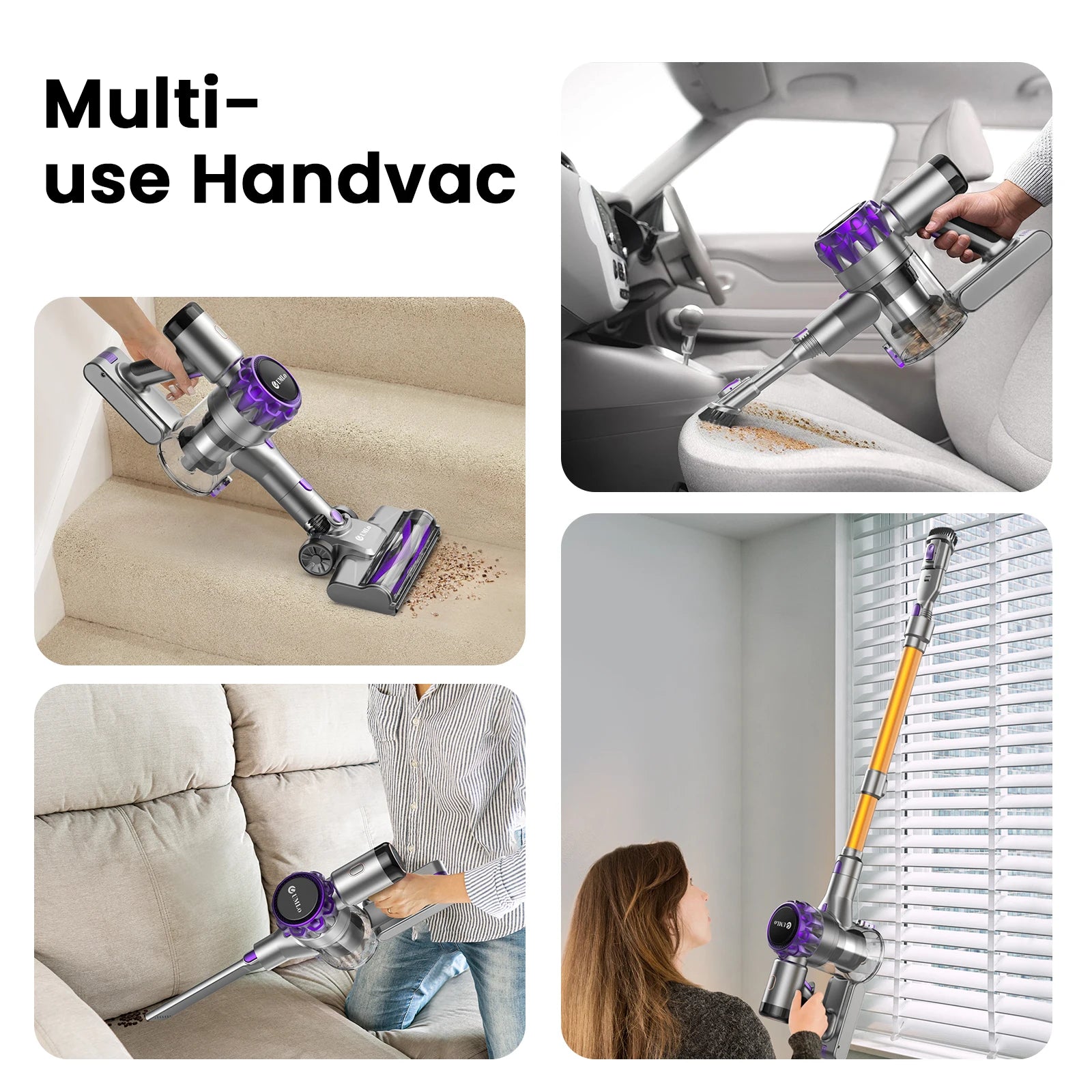 Moktan Sabai Cordless Vacuum Cleaner 30KPa Powerful Suction 55 Min Runtime Pet Hair