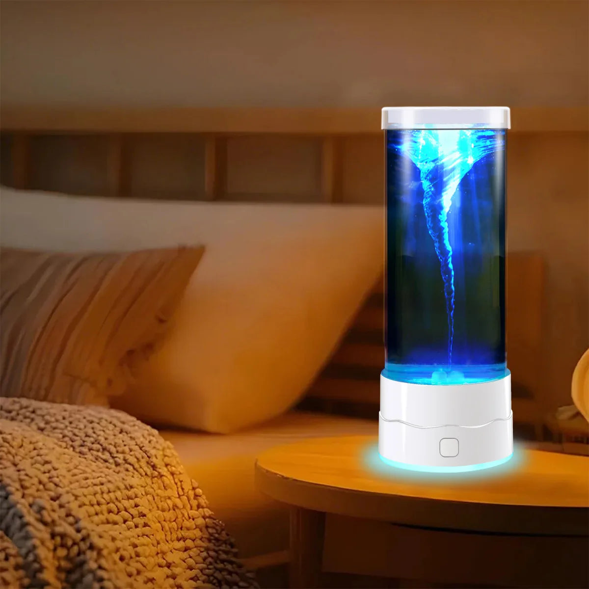 Moktan Sabai LED Tornado Night Light USB Multi-Color Changing Atmosphere Lamp for Kids Home WHITE
