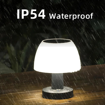 Solar LED Table Lamp Outdoor Rechargeable Cordless Desk Light for Home Décor