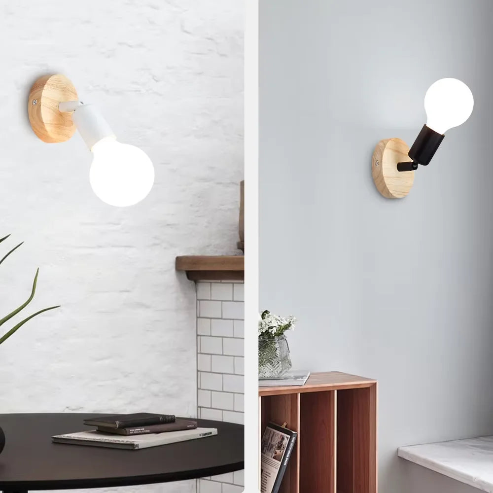 Moktan Sabai Vintage Industrial Wall Sconce – Retro E27 Bedside Lamp for Bedroom & Dining Room