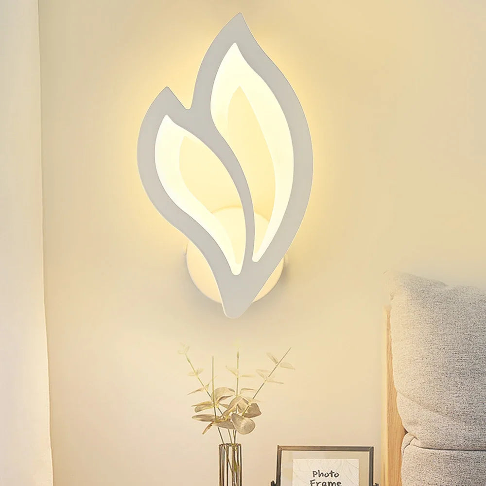Moktan Sabai Modern LED Wall Lamp – Luxury Indoor Light for Living Room & Bedside Wall Decor White - Warm Light 1 pcs