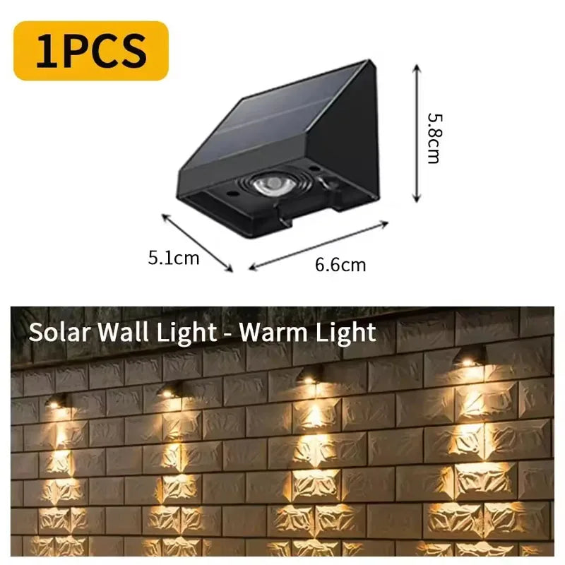 Moktan Sabai Solar Wall Light Outdoor – Waterproof LED Fence Lamp for Garden, Patio & House Sign 1 bead