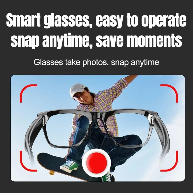 Moktan Sabai AI Smart Glasses Photochromic Camera Bluetooth Call Music Voice Assistant