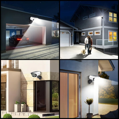 2000LM Solar Motion Sensor Outdoor LED Security Floodlight Wireless 77LED Light