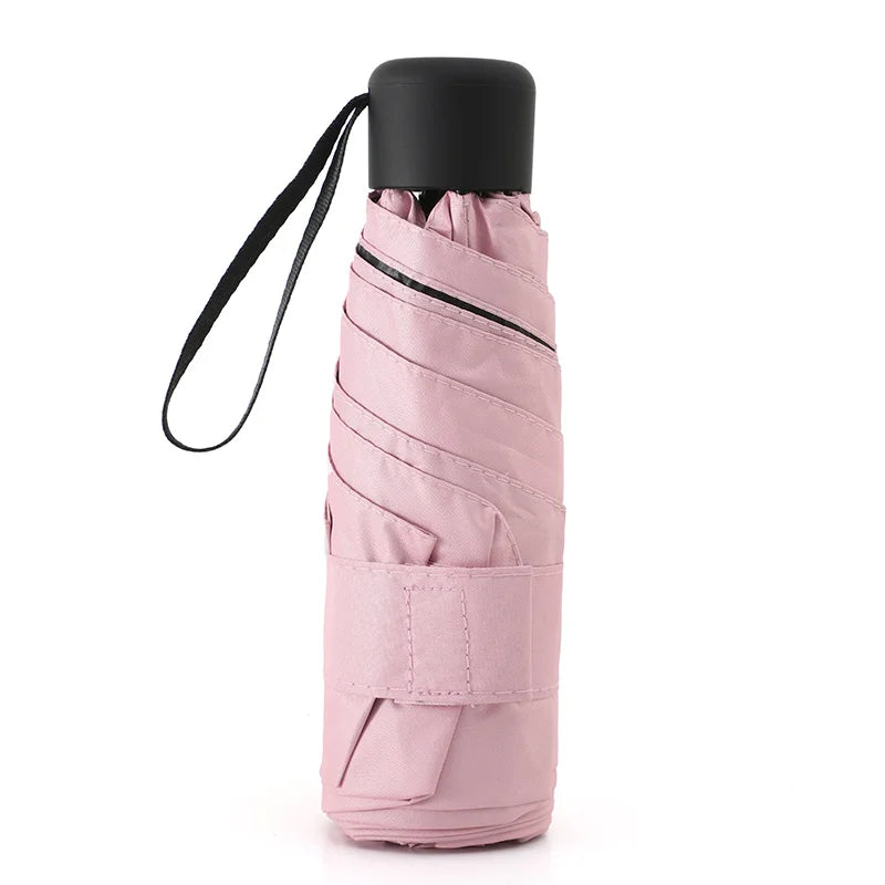 Moktan Sabai Mini Pocket Travel Umbrella Windproof Automatic Folding Compact Rain Umbrella Pink