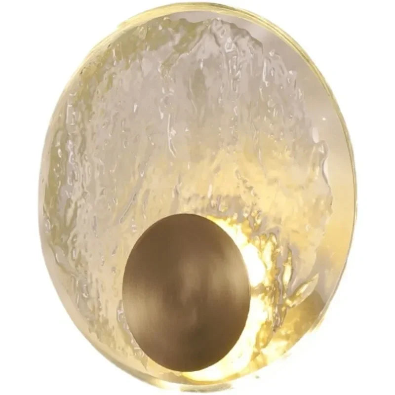 Moktan Sabai Luxury Copper Crystal Wall Lamp Modern Bedside Sconce Living Room Decor