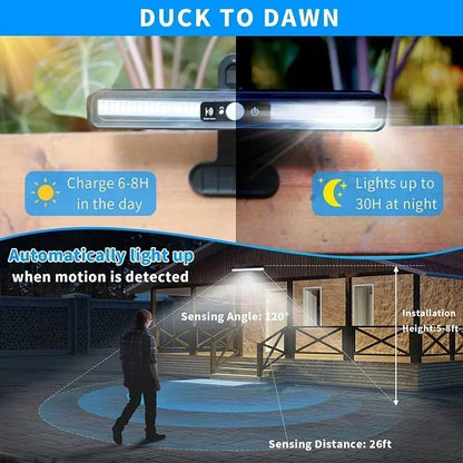 Clip-On Solar Motion Lights Outdoor 36 LED Waterproof Security Solar Fence Lamp