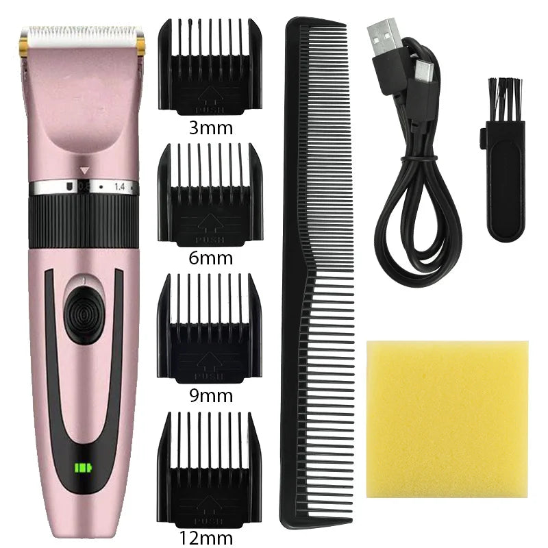 Moktan Sabai Electric Hair Trimmer for Men – Rechargeable Hair Clipper Professional Shaver Rose Gold