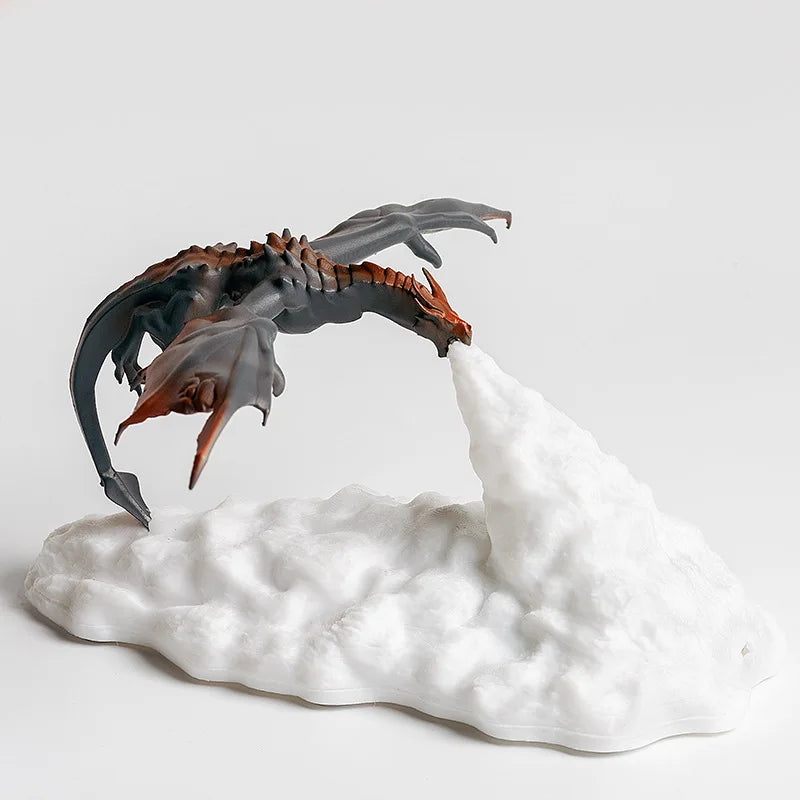 Moktan Sabai 3D Printed Dragon LED Night Light USB Rechargeable Fire Glow Lamp for Kids Bedroom Fire dragon