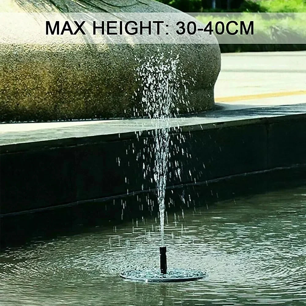 Moktan Sabai Solar Fountain Pump Floating Bird Bath Water Fountain with 4 Nozzles