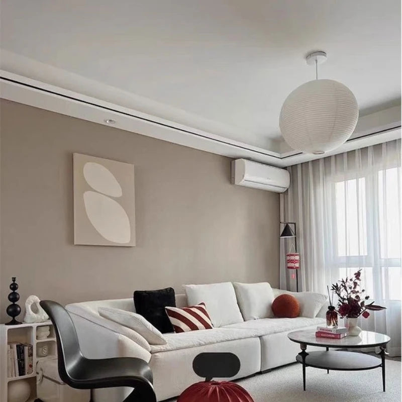 Moktan Sabai Japanese Noguchi Paper Lantern Pendant Light Sphere Ceiling Lamp for Home Décor