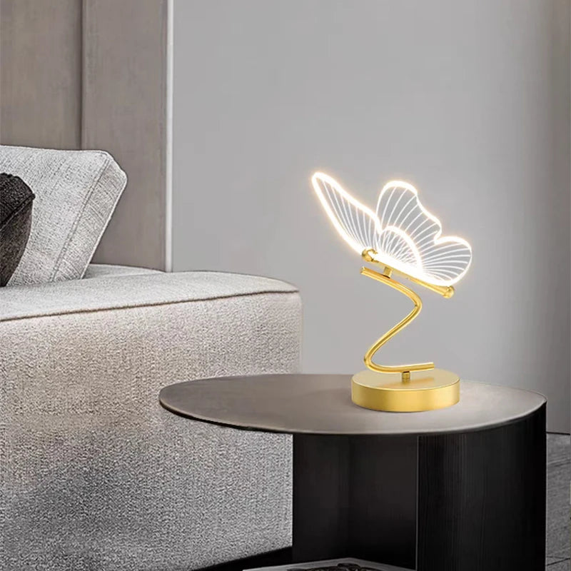 Moktan Sabai Nordic Butterfly Table Lamp LED USB Bedside Desk Light Bedroom Home Decor
