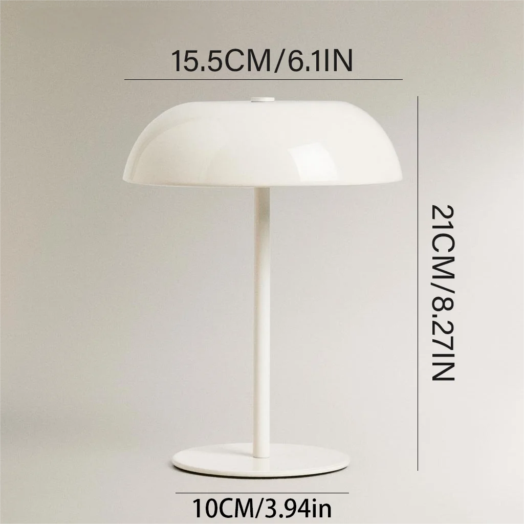 Cute Mushroom Table Lamp Touch Dimmable Rechargeable LED Bedside Night Light