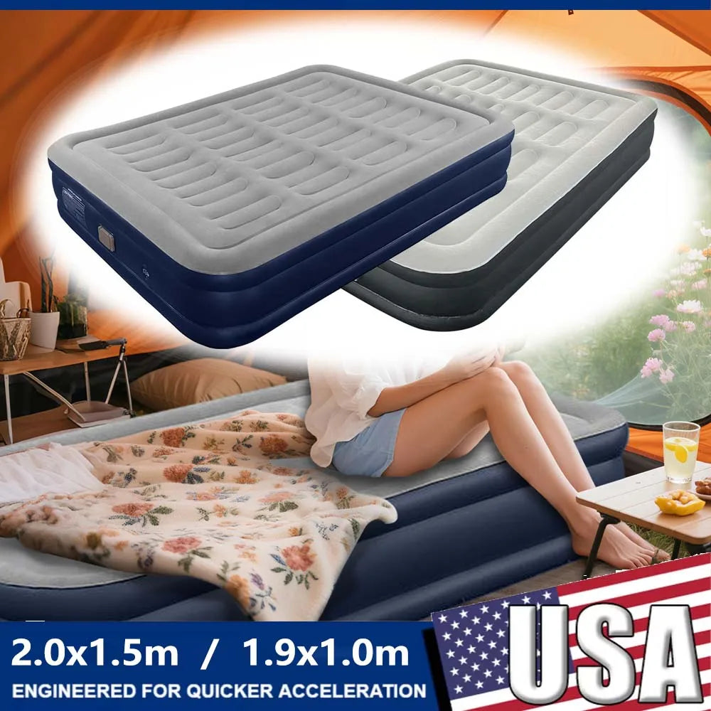 Moktan Sabai Automatic Inflatable Camping Mattress with Built-In Pump – Thickened PVC Sleep Pad