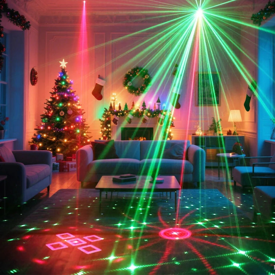 Moktan Sabai Laser Party Light DJ Disco Projector with 60 Patterns RGB Stage Light for Events
