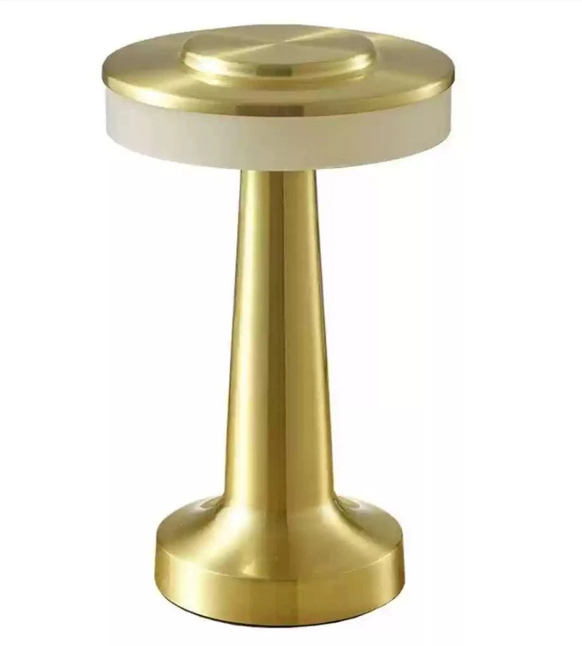 Moktan Sabai Metal Touch Table Lamp USB Rechargeable Portable Bedside Night Light for Bar Gold