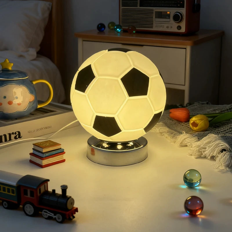 Moktan Sabai Football Table Lamp LED Desk Light Sports Bedroom Nightstand Home Decor