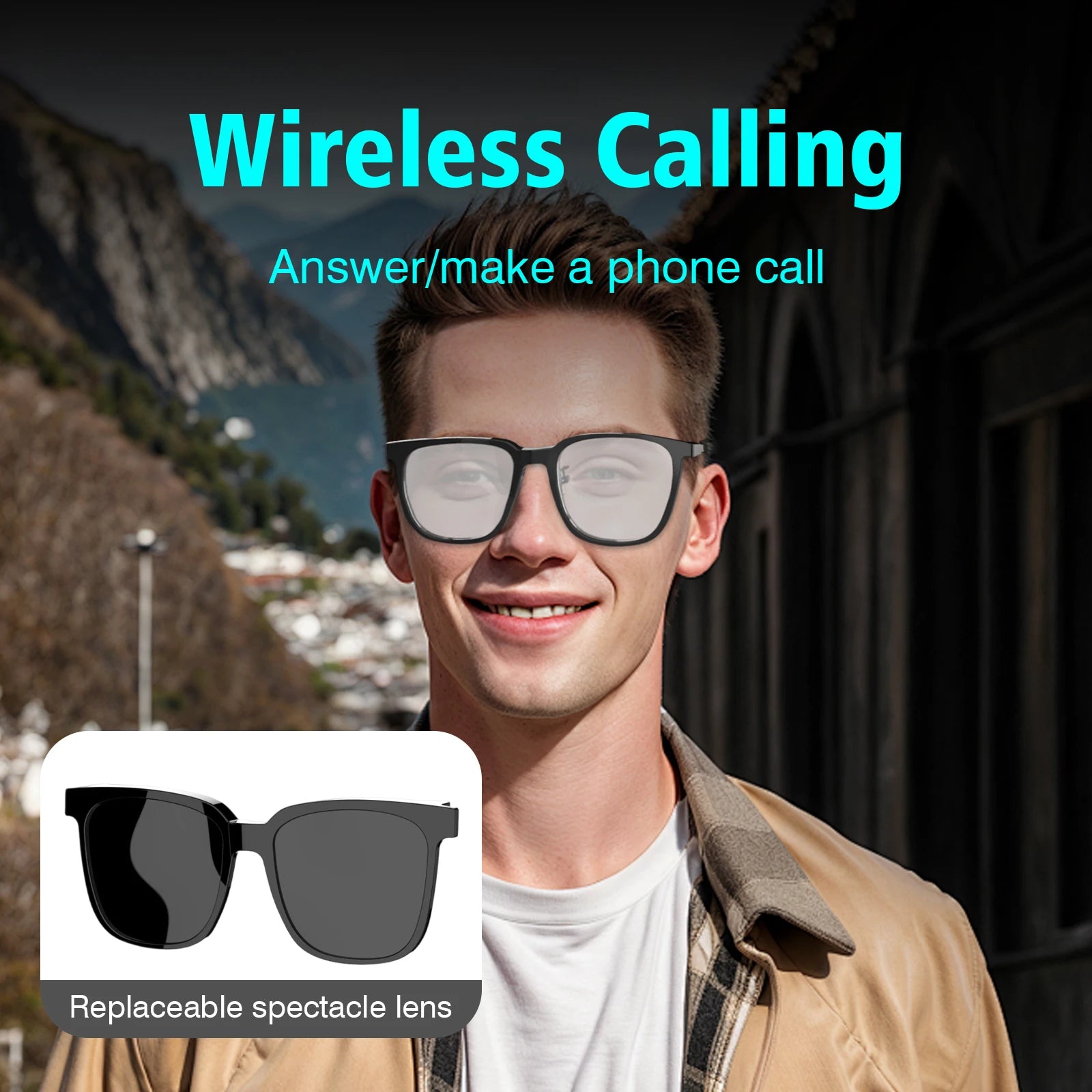 Moktan Sabai Wireless Smart Glasses with Bluetooth Music & Calling for Android iOS Tech