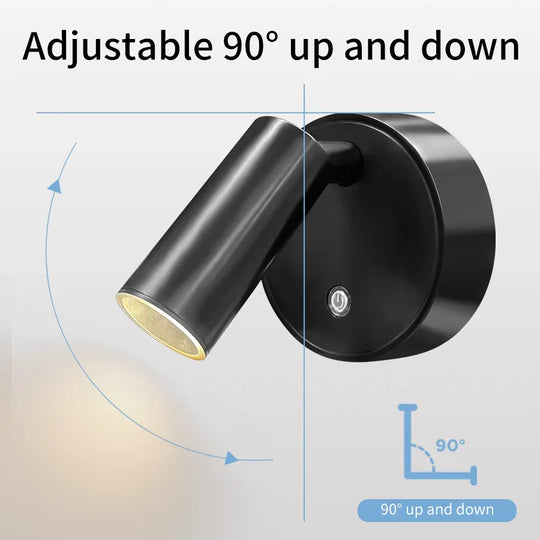 Moktan Sabai Magnetic LED Wall Light Rechargeable Touch Dimmable Cordless Bedside Lamp