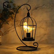 Moktan Sabai Birdcage Table Lamp Battery Operated Cordless Fairy Light Bird LED Home Decor Type B United States