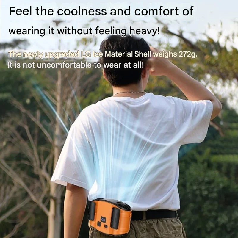 Moktan Sabai Active Breeze | Portable Waist Fan with Dual Air Outlets | Hands-Free Cooling Solution for Outdoor Activities