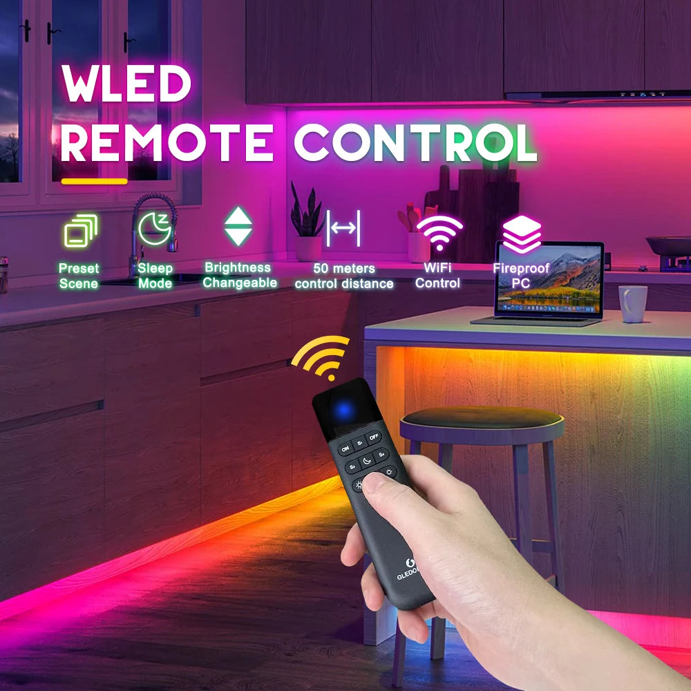 Moktan Sabai GLEDOPTO WiFi RGB LED Light Remote Control ESP NOW App Brightness 4 Scenes 50M