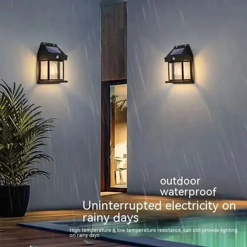 Moktan Sabai Powerful Solar Wall Light – Waterproof LED Fence Lamp with Light Sensor Outdoor